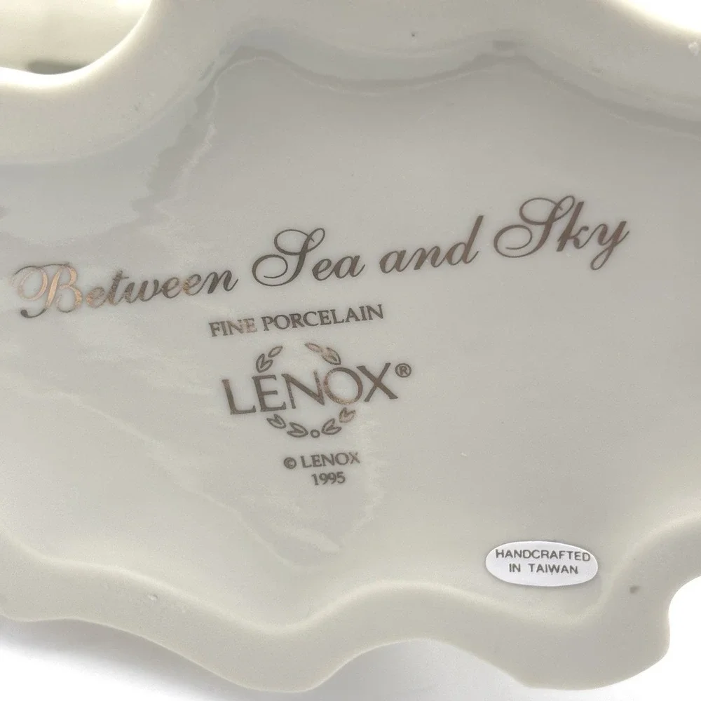Vintage 1995 Lenox‎ Between Sea And Sky Dolphin Fine Porcelain Gold Accents